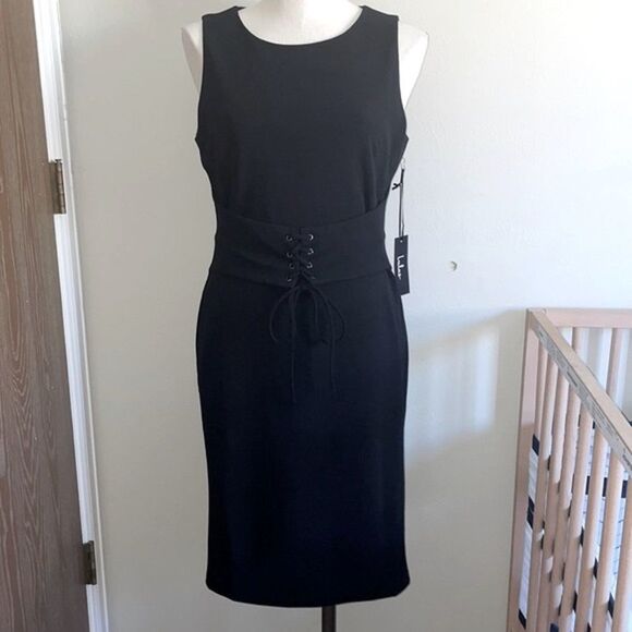 Lulus Dresses & Skirts - Lulu's Black Midi Dress Large NWT
